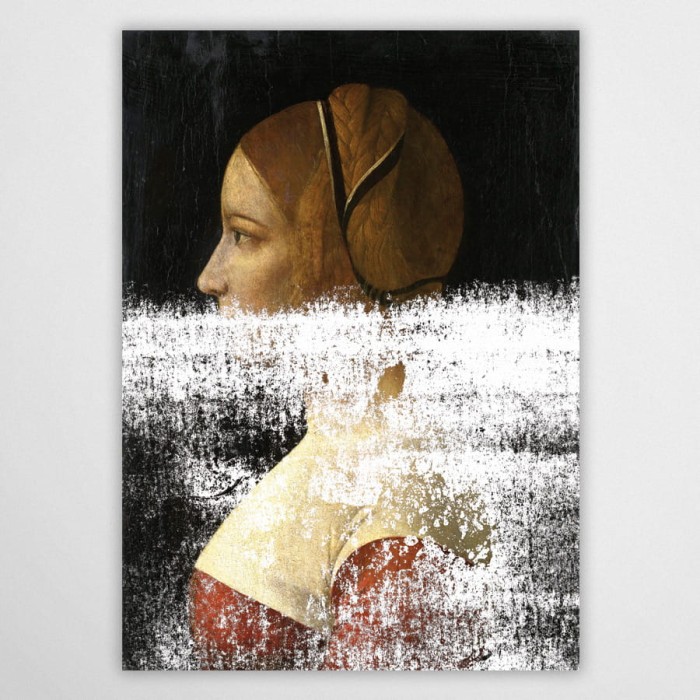 profil kobiety - plakat