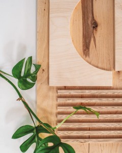 geo I - drewniany obraz przestrzenny