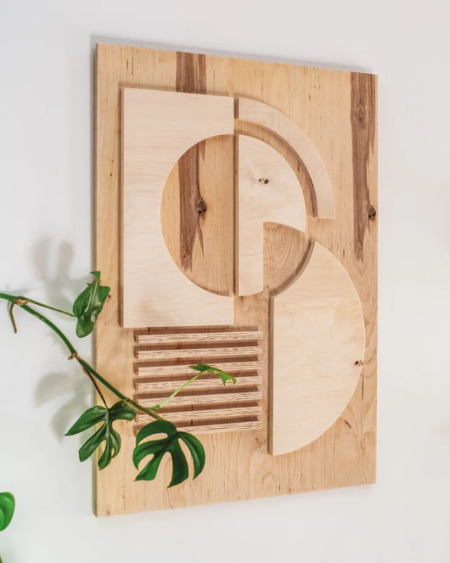 geo I - drewniany obraz przestrzenny