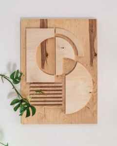 geo I - drewniany obraz przestrzenny