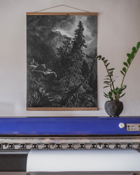 burza w górach - dekoracyjna plansza ścienna