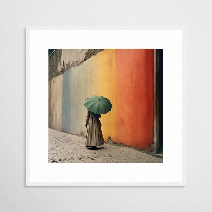 Parasol - plakat w białej ramie