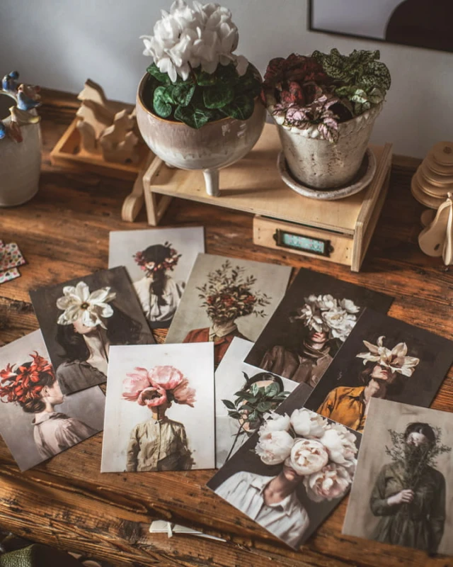 kwiaty Kobiety - kartki