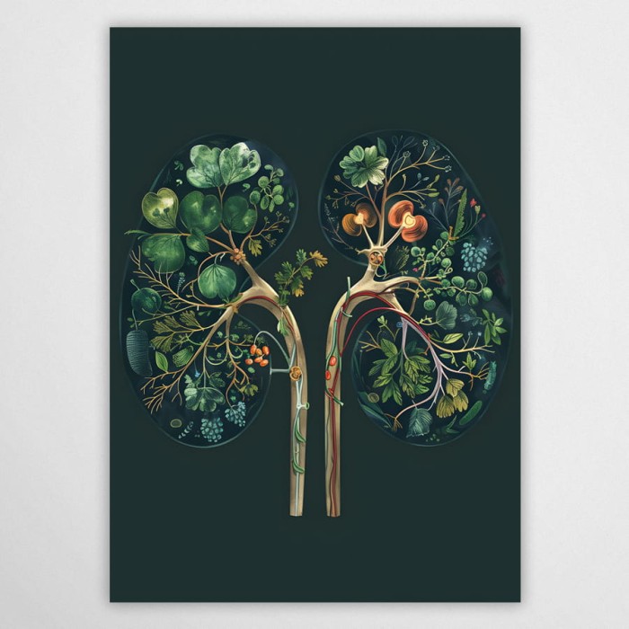 plakat anatomiczny Nerki