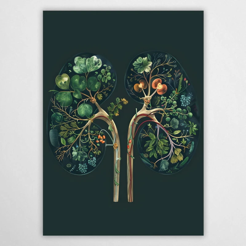 plakat anatomiczny Nerki