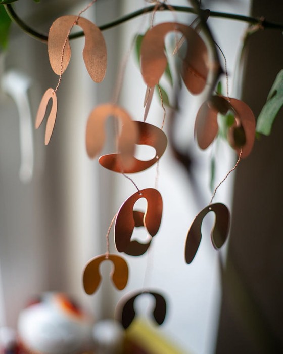 jemioła - miedziana dekoracja