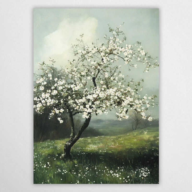 kwitnąca jabłoń - plakat