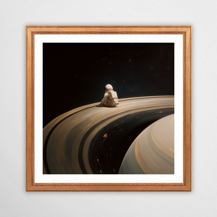 przystanek Saturn - plakat w drewnianej ramie