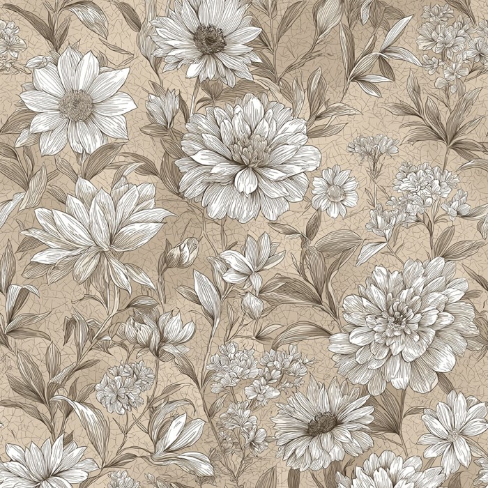 Angielski Ogród - tapeta winylowa na flizelinie