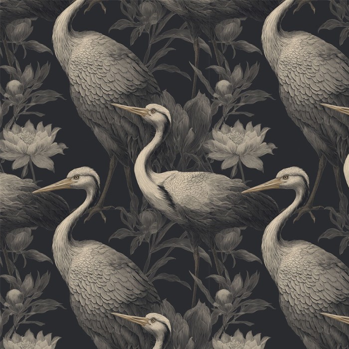 Żurawie - tapeta winylowa na flizelinie