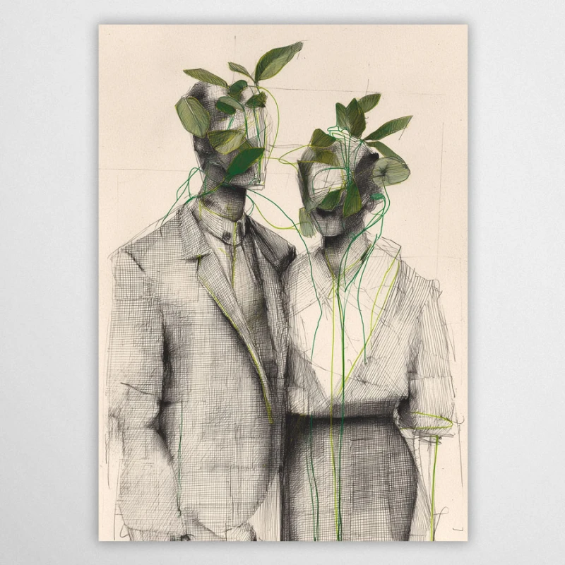 portret roślinny - plakat