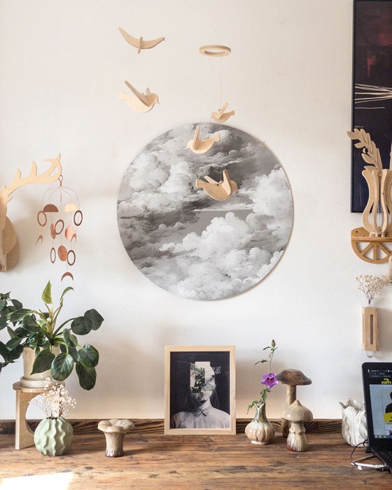 chmury I - dekoracja ścienna