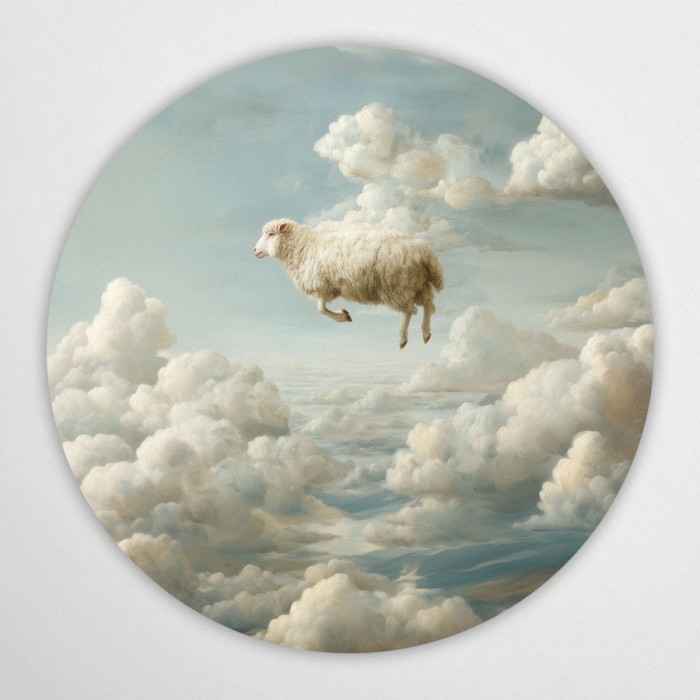 latająca owca - duża dekoracja ścienna