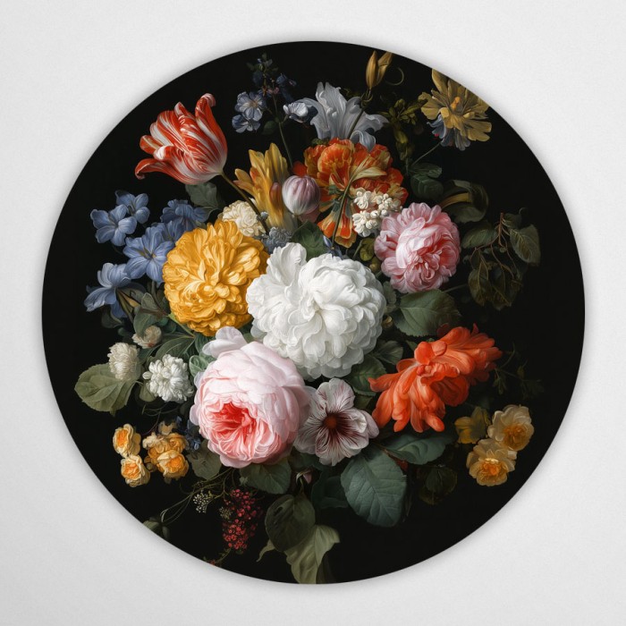 kwiaty - duża dekoracja ścienna