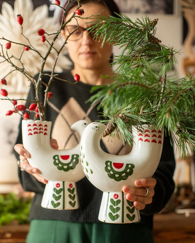 figurka ptaszka - wazon