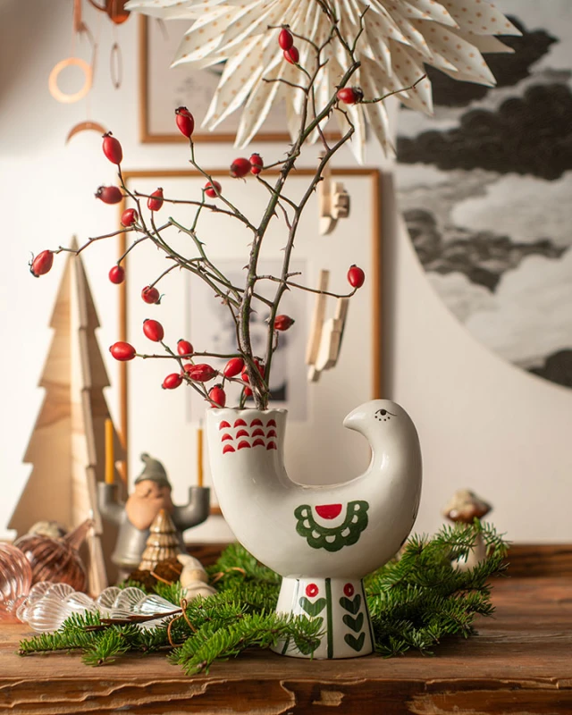 figurka ptaszka - wazon