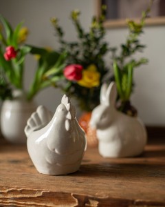 kura - porcelanowa doniczka