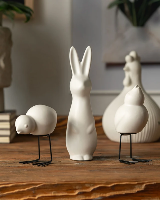 ceramiczne ptaszki - komplet