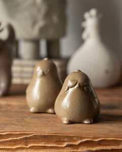 ceramiczne kurczaki - komplet