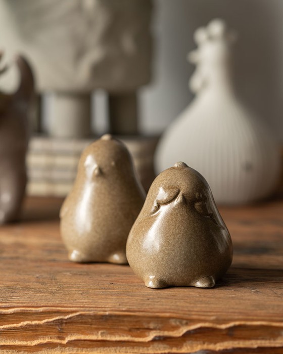 ceramiczne kurczaki - komplet