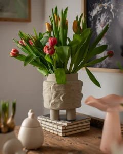 duża doniczka na stopkach