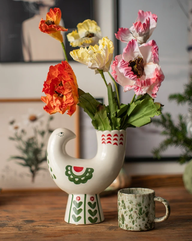 figurka ptaszka - wazon