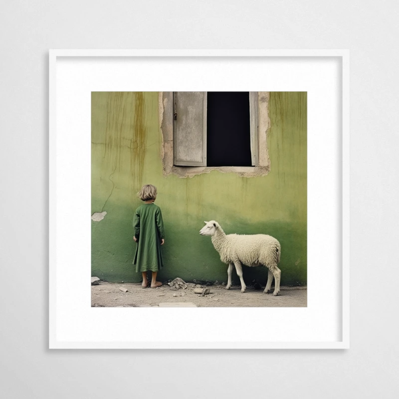 Zieleni - plakat w białej ramie