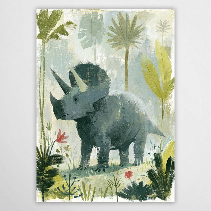 triceratops - plakat