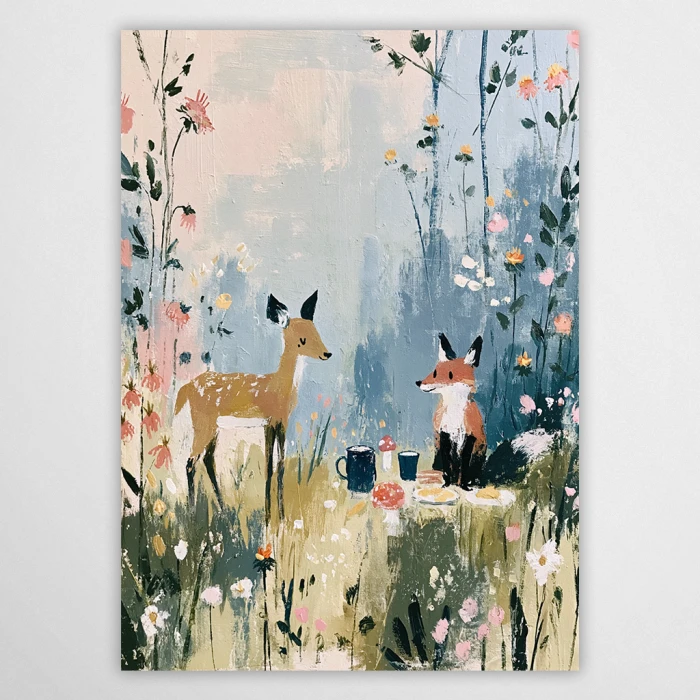 piknik w lesie - plakat