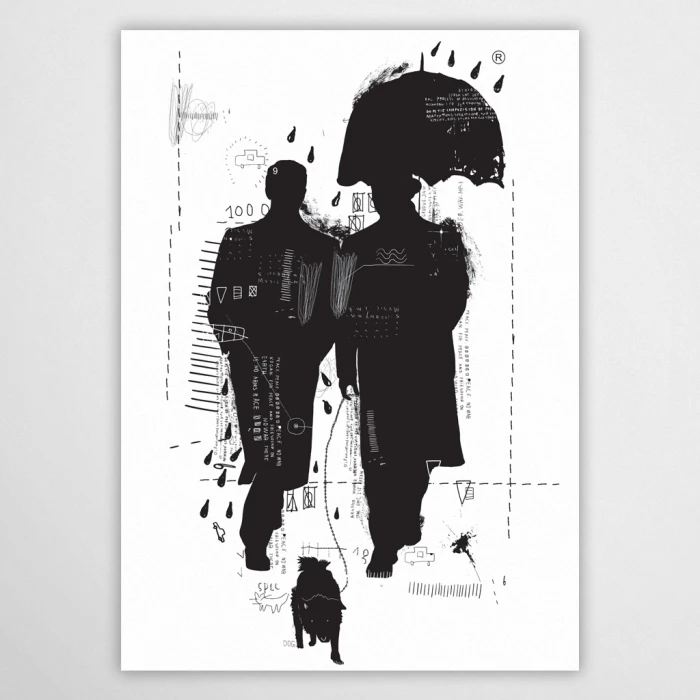 spacer z psem - plakat