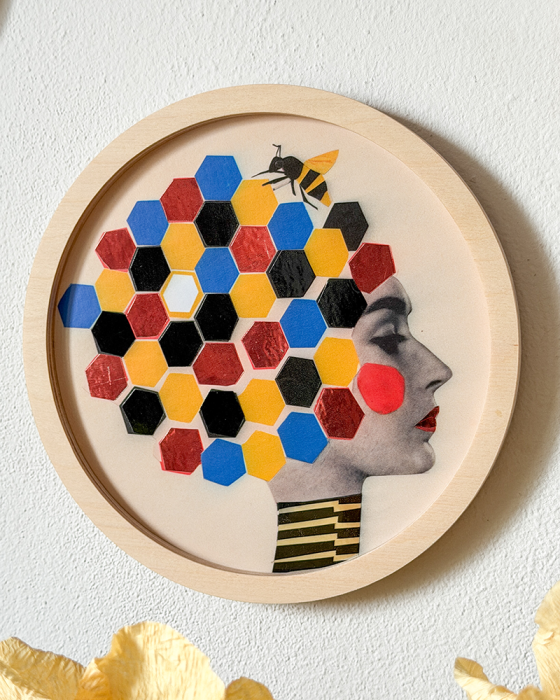 królowa pszczół - grafika w ramce